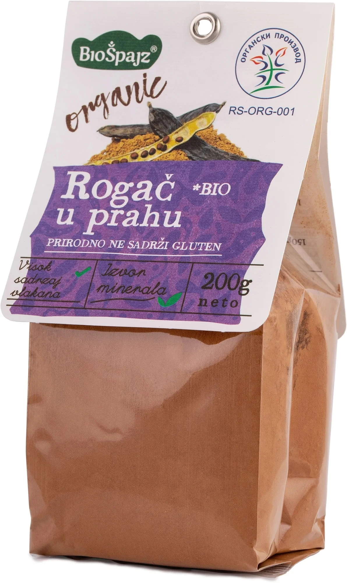 Rogač u prahu (organski proizvod) 200 g Bio Špajz